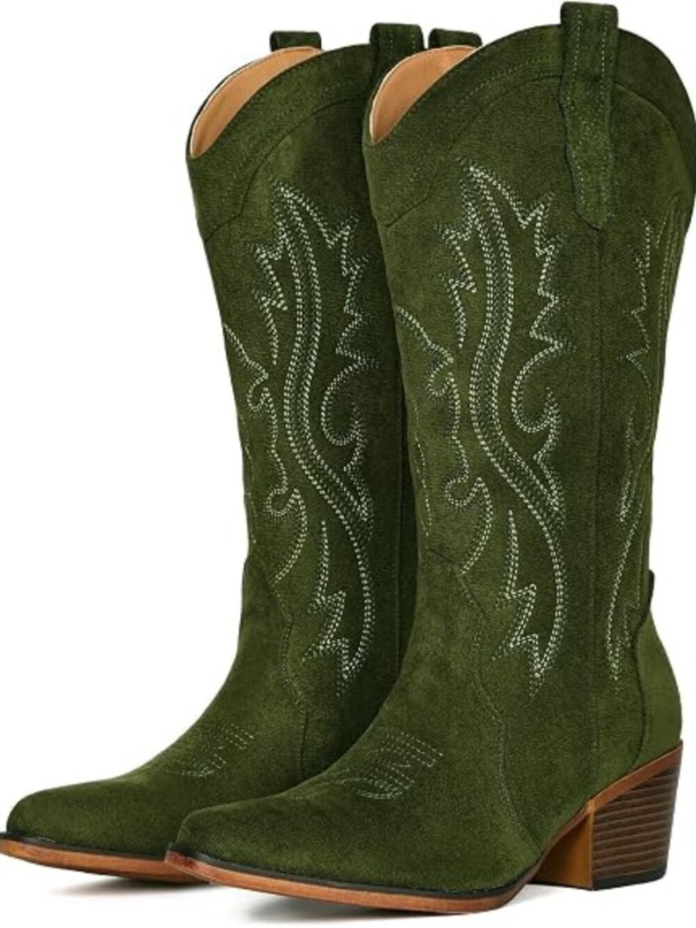 cowboy Boots For Women Western Cowgirl Boots Mid Calf Snip Toe